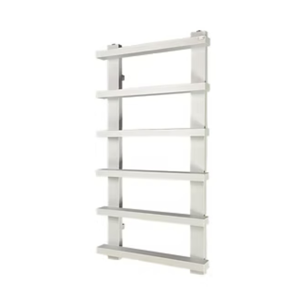 Product cut out image of the Radox Saber 1000mm x 500mm Grey Metallic Heated Towel Rail